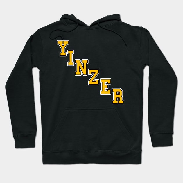 Yinzer Diagonal 90's Pittsburgh Hockey Hoodie by markz66